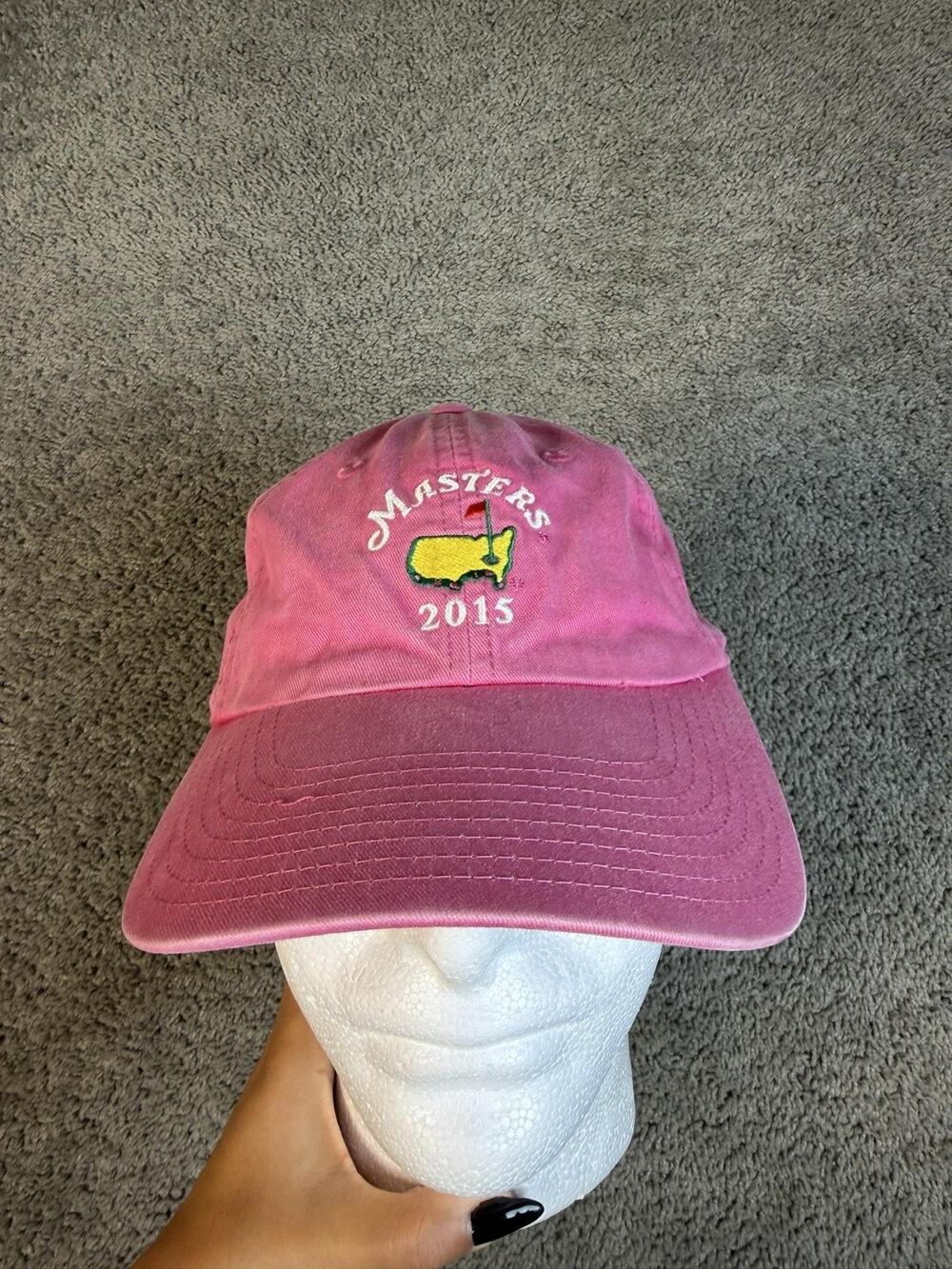 Masters 2015 Golf Hat Adjustable Womens Pink Embroidered American Needle